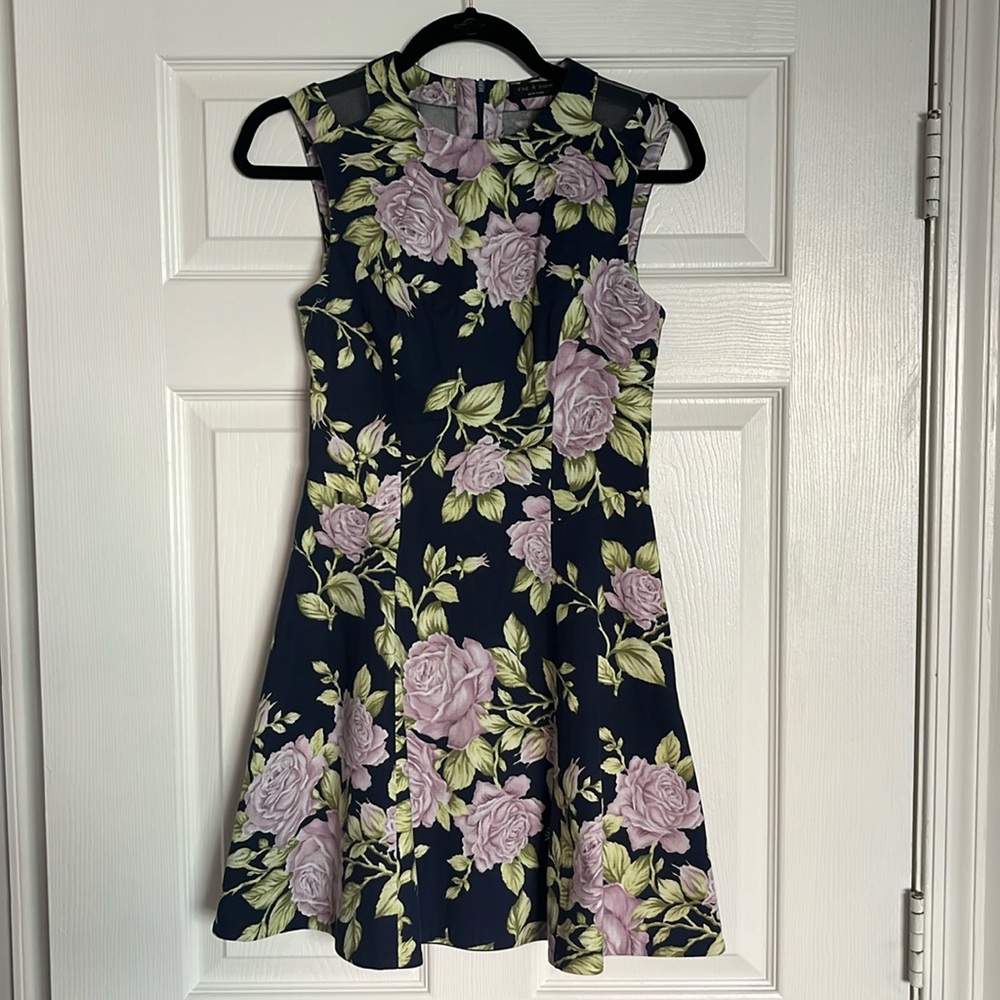 Rag & Bone Rose Print A-Line Dress